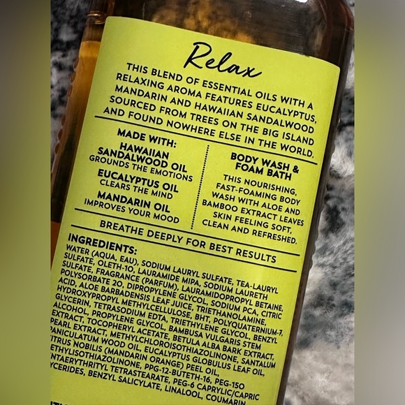 Bath and Body Works Aromatherapy Relax 10Fl Oz Body Wash/Foam Bath Brans New - Picture 5 of 6